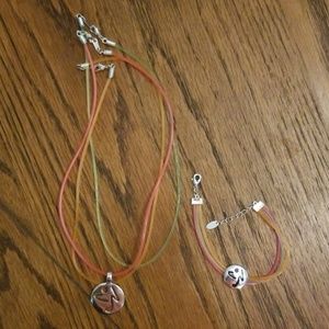 Vintage Zumba necklace and bracelet